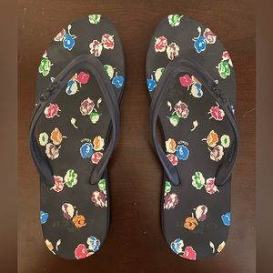 Coach Clementine Wild Flower Navy Flip Flop Sandals
